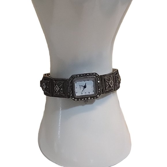 Watch Signed BJ Sterling Silver Native American - Picture 9 of 12